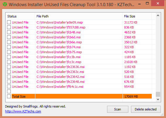 windows xp clean up windows installer folder